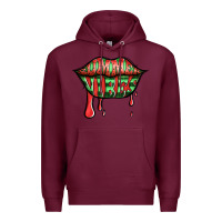 Burgundy summer vibes watermelon lips Premium Hoodie - Jasminsmagicworld