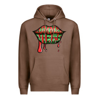 Chestnut summer vibes watermelon lips Premium Hoodie - Jasminsmagicworld