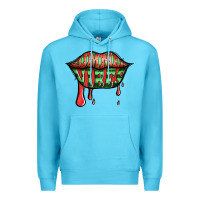 Ocean Blue summer vibes watermelon lips Premium Hoodie - Jasminsmagicworld