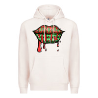 Pale Pink summer vibes watermelon lips Premium Hoodie - Jasminsmagicworld