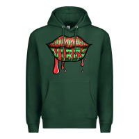 Sports Green summer vibes watermelon lips Premium Hoodie - Jasminsmagicworld