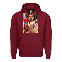 Burgundy manny pacman pacquiao philipino boxer Zipper Hoodie - artisFamous