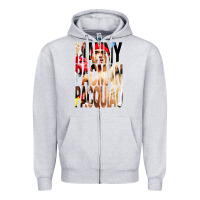 Heather Grey manny pacman pacquiao philipino boxer Zipper Hoodie - artisFamous