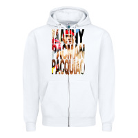 White manny pacman pacquiao philipino boxer Zipper Hoodie - artisFamous