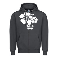Smoke hawaiian flower Zipper Hoodie - artisFamous