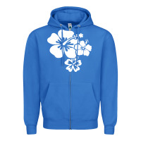 True Royal hawaiian flower Zipper Hoodie - artisFamous
