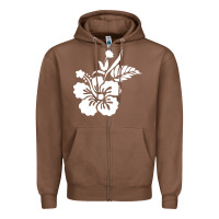 Hawaiian Flower Zipper Hoodie | Teevron
