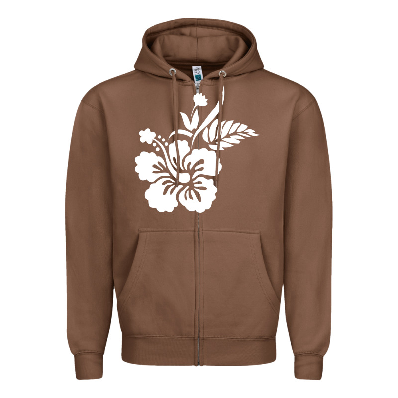 Hawaiian Flower Zipper Hoodie by artisFamous | Teevron