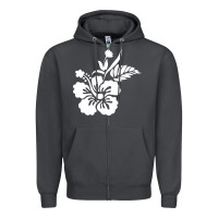 Smoke hawaiian flower Zipper Hoodie - artisFamous