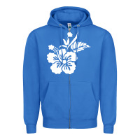 True Royal hawaiian flower Zipper Hoodie - artisFamous