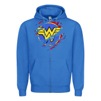 True Royal tear off wonder woman shield Zipper Hoodie - artisFamous
