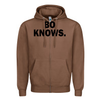 Chestnut bo knows (black text) Zipper Hoodie - artisFamous