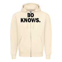 Sandshell bo knows (black text) Zipper Hoodie - artisFamous