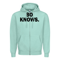 Seafoam bo knows (black text) Zipper Hoodie - artisFamous