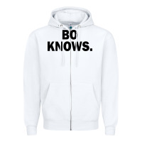Bo Knows (black Text) Zipper Hoodie | Teevron