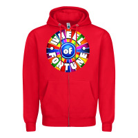 Red wheel fortune Zipper Hoodie - artisFamous