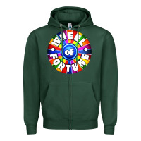 Sports Green wheel fortune Zipper Hoodie - artisFamous