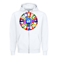 White wheel fortune Zipper Hoodie - artisFamous