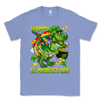 Colony Blue Happy St. Patrick's Day T-rex Classic Tee - CowGirlArtShop