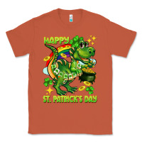 Copper Happy St. Patrick's Day T-rex Classic Tee - CowGirlArtShop
