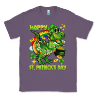 Lavender Happy St. Patrick's Day T-rex Classic Tee - CowGirlArtShop