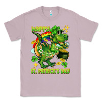 Lilac Happy St. Patrick's Day T-rex Classic Tee - CowGirlArtShop