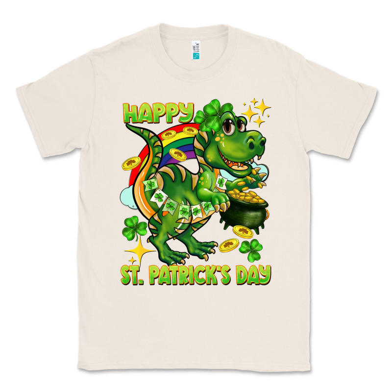 Happy St. Patrick's Day T-rex Classic Tee by CowGirlArtShop | Teevron