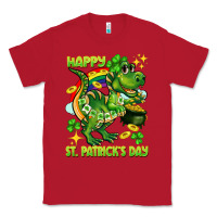 Red Happy St. Patrick's Day T-rex Classic Tee - CowGirlArtShop