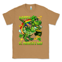 Toasted Coconut Happy St. Patrick's Day T-rex Classic Tee - CowGirlArtShop