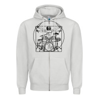 Dove Grey drums gift Zipper Hoodie - artisFamous