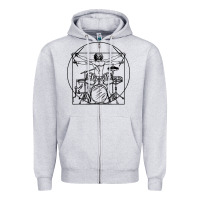Heather Grey drums gift Zipper Hoodie - artisFamous