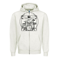 Oatmeal Heather drums gift Zipper Hoodie - artisFamous