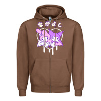 Chestnut melody and kuromi heart Zipper Hoodie - artisFamous