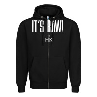 Black official hell's kitchen it's raw Zipper Hoodie - artisFamous