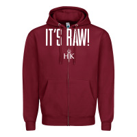 Burgundy official hell's kitchen it's raw Zipper Hoodie - artisFamous