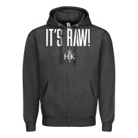 Charcoal Heather official hell's kitchen it's raw Zipper Hoodie - artisFamous