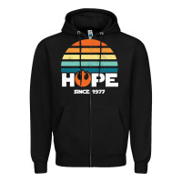Black hope since 1977 Zipper Hoodie - artisFamous