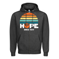 Charcoal Heather hope since 1977 Zipper Hoodie - artisFamous