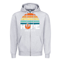 Heather Grey hope since 1977 Zipper Hoodie - artisFamous
