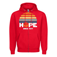 Red hope since 1977 Zipper Hoodie - artisFamous
