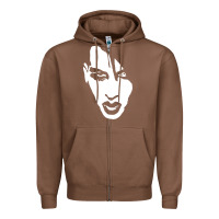 Chestnut marilyn manson face Zipper Hoodie - artisFamous