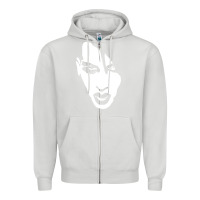 Dove Grey marilyn manson face Zipper Hoodie - artisFamous