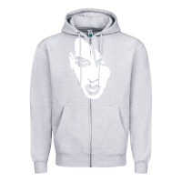 Heather Grey marilyn manson face Zipper Hoodie - artisFamous