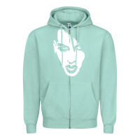 Seafoam marilyn manson face Zipper Hoodie - artisFamous