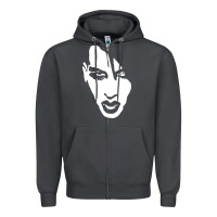 Smoke marilyn manson face Zipper Hoodie - artisFamous