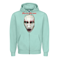 Seafoam marilyn manson Zipper Hoodie - artisFamous