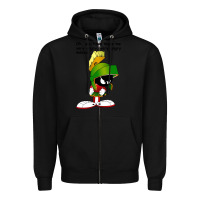 Black marvin the martian looney toons Zipper Hoodie - artisFamous