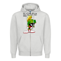 Dove Grey marvin the martian looney toons Zipper Hoodie - artisFamous