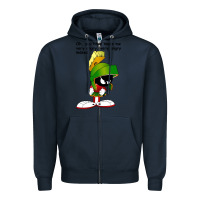 Navy marvin the martian looney toons Zipper Hoodie - artisFamous
