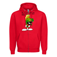 Red marvin the martian looney toons Zipper Hoodie - artisFamous